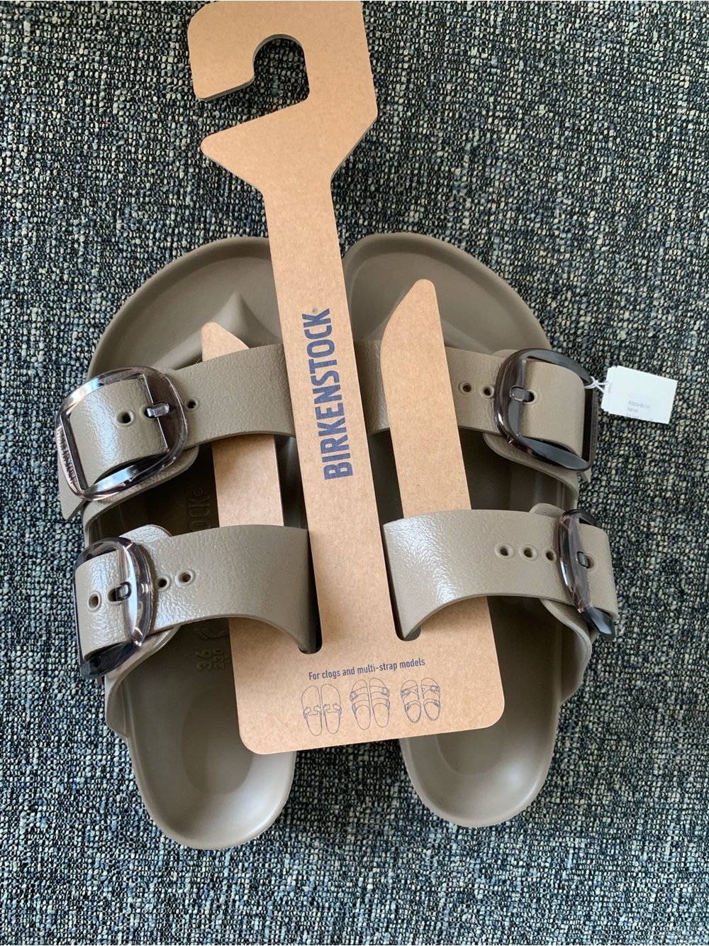 Birkenstock Two-Piece Slip-On Clogs in Light Taupe - Picture 1 of 3